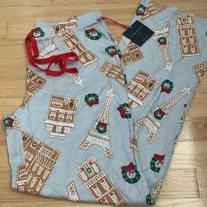 Gingerbread PARIS pajama pants